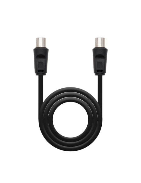 CABLE ANTENA TV 75 OHM M-H 1.8 M NANOCABLE BLACK