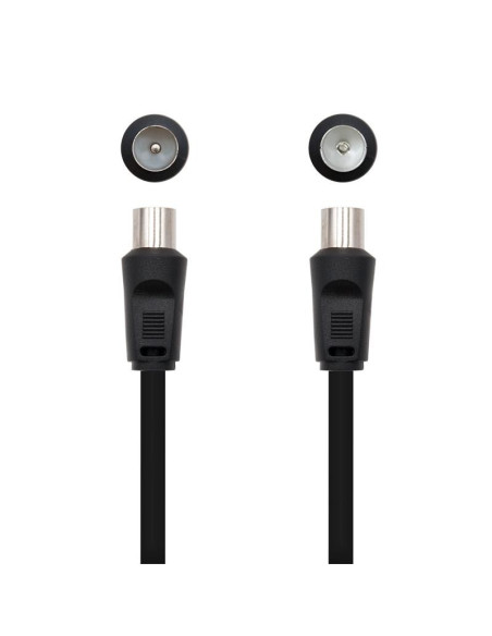 CABLE ANTENA TV 75 OHM M-H 1.8 M NANOCABLE BLACK