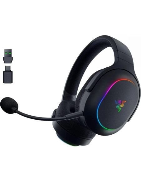 AURICULARES + MICROFONO RAZER BARRACUDA X CHROMA GAMING HEADSET 7.1 WIRELESS BLUETOOTH 5.3 RGB BLACK