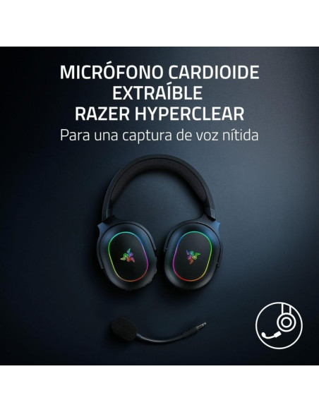 AURICULARES + MICROFONO RAZER BARRACUDA X CHROMA GAMING HEADSET 7.1 WIRELESS BLUETOOTH 5.3 RGB BLACK