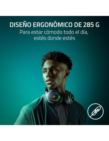AURICULARES + MICROFONO RAZER BARRACUDA X CHROMA GAMING HEADSET 7.1 WIRELESS BLUETOOTH 5.3 RGB BLACK