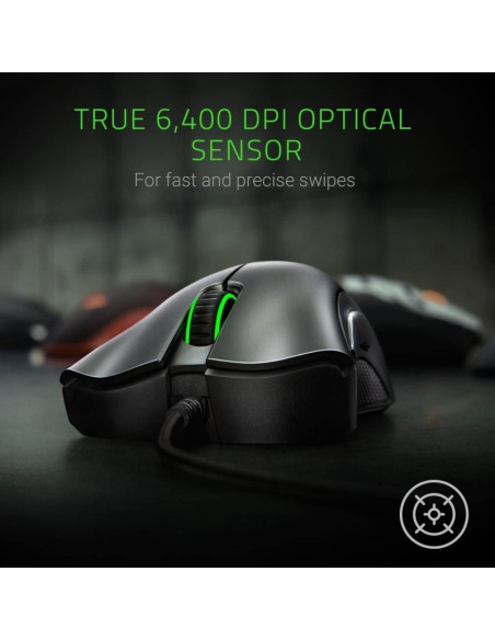 RATON GAMING RAZER DEATHADDER ESSENTIAL USB 64000 DPI BLACK