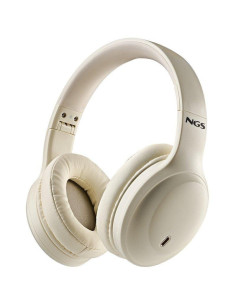 AURICULARES NGS ARTICA GLACIER WIRELESS BLUETOOTH MICROFONO DIADEMA BEIGES