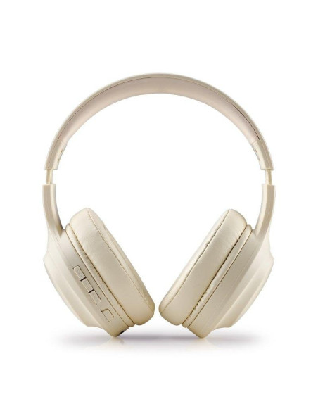 AURICULARES NGS ARTICA GLACIER WIRELESS BLUETOOTH MICROFONO DIADEMA BEIGES