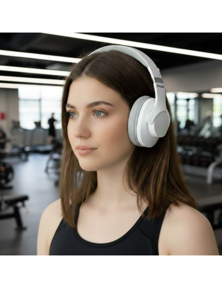 AURICULARES NGS ARTICA STORM WIRELESS BLUETOOTH MICROFONO DIADEMA WHITE