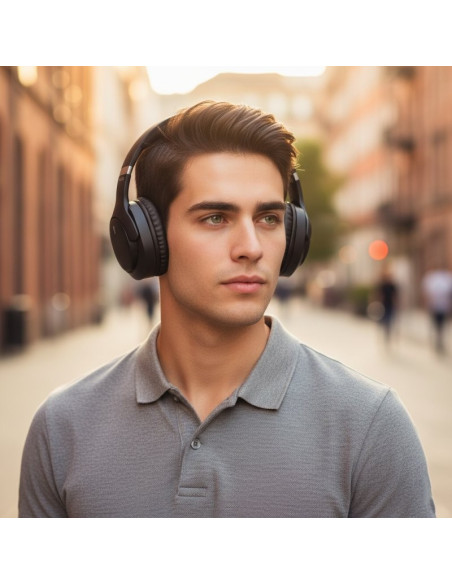 AURICULARES NGS ARTICA STORM WIRELESS BLUETOOTH MICROFONO DIADEMA BLACK