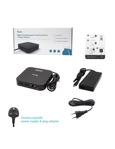 DOCKING I-TEC USB-C - 5XUSB/HDMI/RJ45/DP/JACK/USB-C PD 100W BLACK