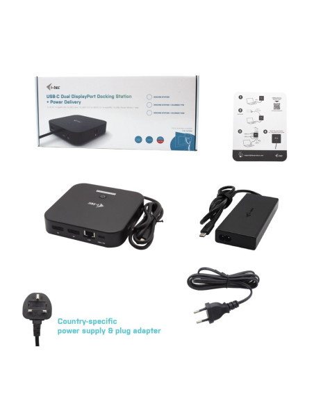 DOCKING I-TEC USB-C - 5XUSB/HDMI/RJ45/DP/JACK/USB-C PD 100W BLACK
