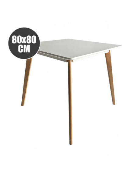MESA DESIGN D900 80X80CM BLANCA MUVIP