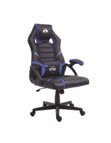 SILLA GAMING SERIE NITRO NEGRO/AZUL CROMAD