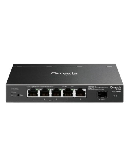 SWITCH TP-LINK OMADA GIGABIT 6 PUERTOS TL-SG2206MP 4 POE +