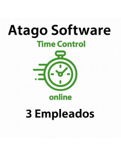 TIME CONTROL DE PRESENCIA ATAGO EN LA NUBE 3 EMPLEADOS ( ANUAL )