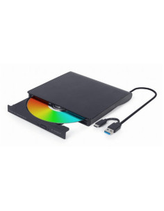 REGRABADORA EXTERNA DVD GEMBIRD DUAL USB-A/C BLACK