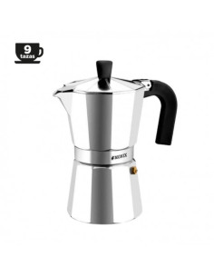 CAFETERA VITRO EXPRES 9 TAZAS ALUMINIO ANTIADHERENTE CALDERIN SIN CANTOS