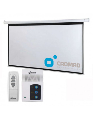 PANTALLA PROYECCION MOTORIZADA 2.40 X 2.40MTR CROMAD