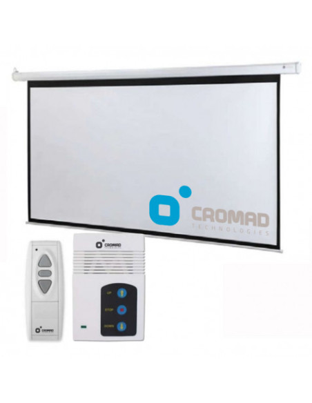 PANTALLA PROYECCION MOTORIZADA 2.40 X 2.40MTR CROMAD