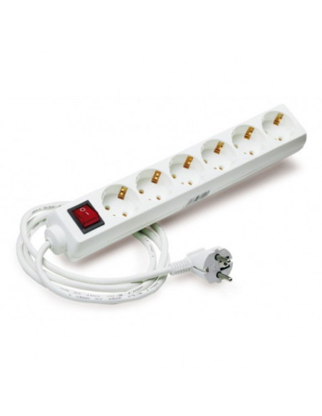 BASE MULTIPLE 6 TOMAS CON INTERRUPTOR ELBAT