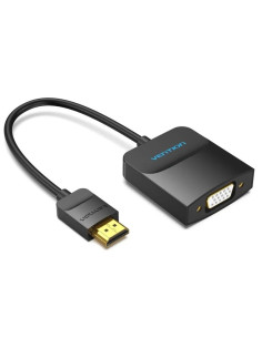 ADAPTADOR CONVERSOR VENTION HDMI/M A VGA/H 15CM BLACK