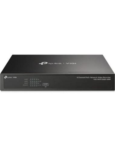 GRABADOR IP NVR TP-LINK VIGI 8 CH IP 1HDD H265+ POE+ SATA 2XUSB