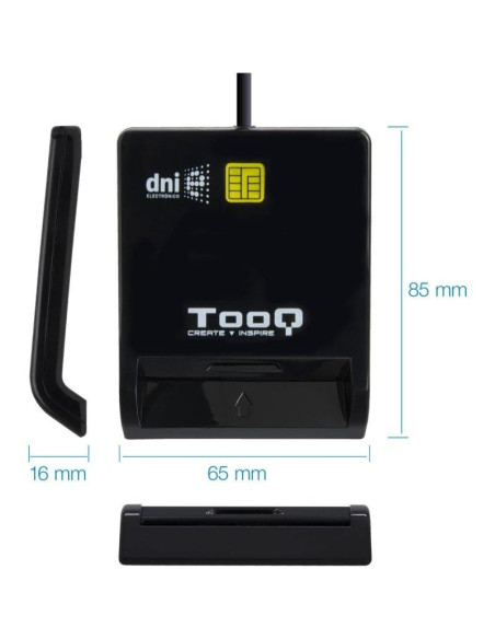 LECTOR DE TARJETAS DNIE TOOQ TQR-211 DNI USB-C BLACK