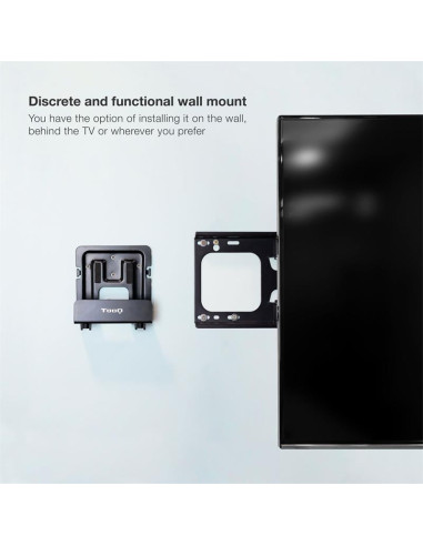SOPORTE DE PARED UNIVERSAL TOOQ PARA ROUTER MINI PC MULTIMEDIA 5KG BLACK