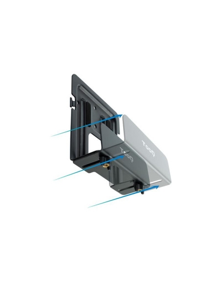 SOPORTE DE PARED UNIVERSAL TOOQ PARA ROUTER MINI PC MULTIMEDIA 5KG BLACK
