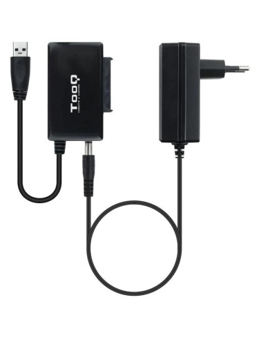 ADAPTADOR USB 3.0 USB-A TOOQ DISCO DURO SATA 2.5/3.5 ALIMENTADOR BLACK