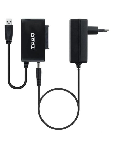 ADAPTADOR USB 3.0 USB-A TOOQ DISCO DURO SATA 2.5/3.5 ALIMENTADOR BLACK