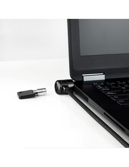CABLE SEGURIDAD TOOQ PORTATIL CON LLAVE 1.5M BLACK
