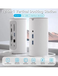 DOCK STATION VENTION 12 EN 1 USB-C A HDMI/VGA/USB-C/USB-A/RJ45/MICROSD/JACK 2