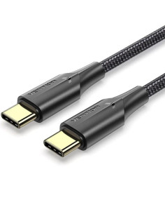 CABLE USB 2.0 VENTION TIPO USB-C/M-C/M LED 480MBPS 3A 0.5M BLACK