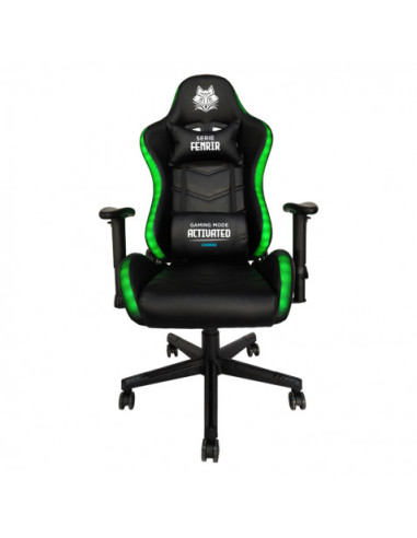 SILLA GAMING RGB SERIE FENRIR NEGRA CROMAD