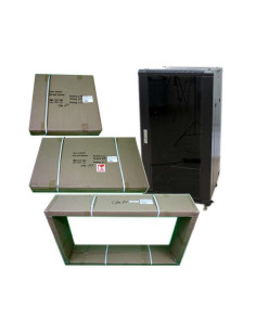 ARMARIO RACK POWERGREEN 42U 80X80 DESMONTADO PUERTAS PERFORADAS METAL