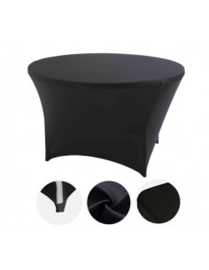FUNDA PARA MESA DE RESINA REDONDA 160X74 NEGRA SUNGARDEN