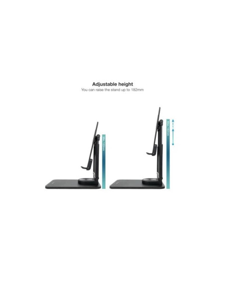 SOPORTE SOBREMESA TOOQ AJUSTABLE PARA SMARTPHONE/TABLET HASTA 13 BLACK