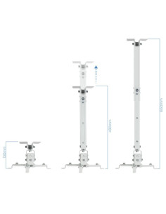 SOPORTE PROYECTOR TOOQ TECHO INCLINABLE WHITE 2