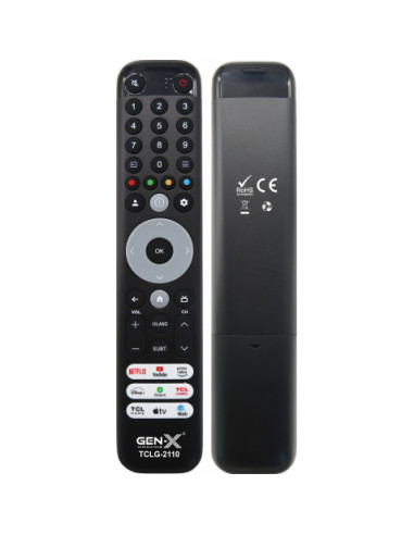 MANDO UNIVERSAL GRANDE PARA TELEVISORES TCL TCLG-2110 GEN-X