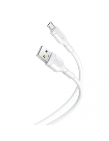 CABLE NB212 SILICONA USB - MICRO USB | 2.1A | 1 MTR | BLANCO XO