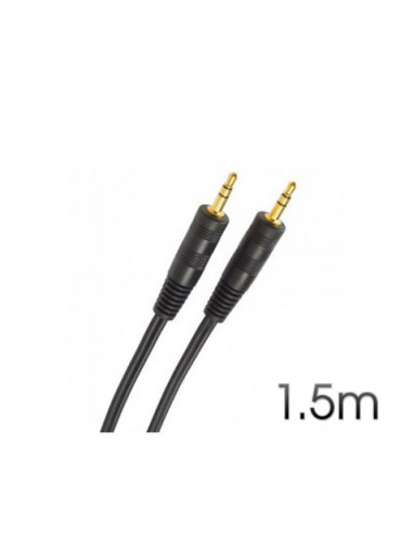 CABLE STEREO MINI JACK 3.5 M/M AUDIO 1.5M CROMAD