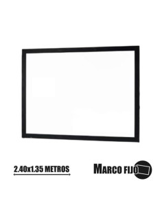 PANTALLA PROYECCION MARCO FIJO ALUMINIO 2.40 x 1.35MTR CROMAD