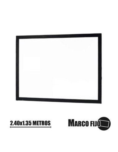 PANTALLA PROYECCION MARCO FIJO ALUMINIO 2.40 x 1.35MTR CROMAD