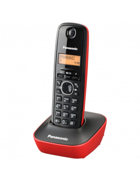 TELÉFONO INALÁMBRICO DECT PANASONIC KX-TG1611 ROJO