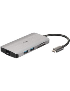DOCK HUB USB D-LINK 8 EN 1 DUB-M810 USB-C 2