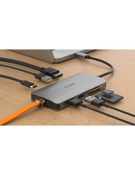 DOCK HUB USB D-LINK 8 EN 1 DUB-M810 USB-C