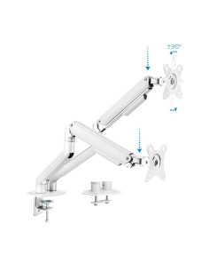 SOPORTE DE MESA TV/MONITOR TOOQ 17-32 2 BRAZOS WHITE 2