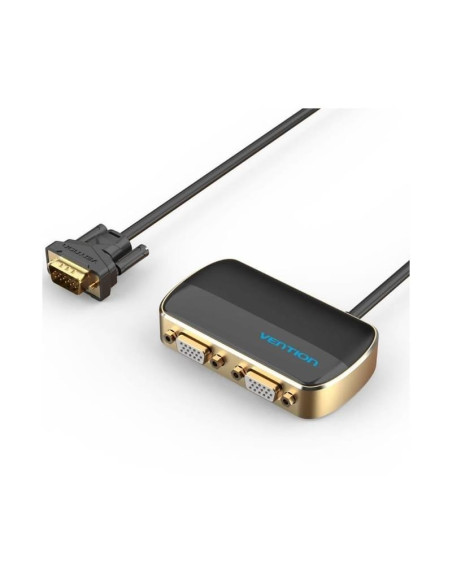 DUPLICADOR VENTION VGA MACHO - 2X VGA HEMBRA ALIMENTACION EXTERNA BLACK