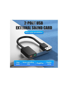 TARJETA DE SONIDO 2.1 VENTION USB-A JACK 3.5MM BLACK 2