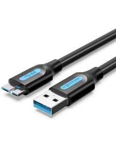 CABLE USB-A/M 3.0 - MICROUSB/M VENTION 5GBPS 10W 0.5M BLACK