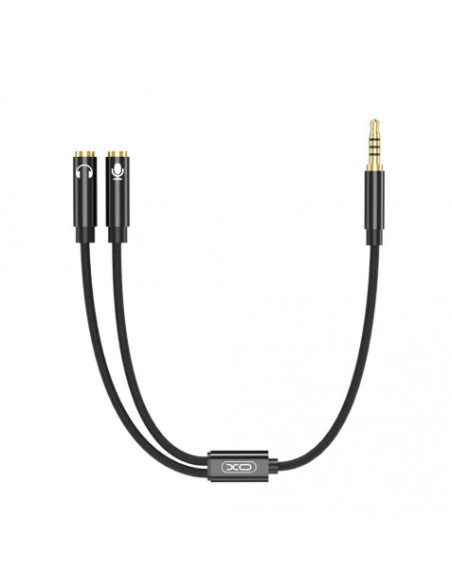 CABLE NBR197 MINI JACK A 2 MINI JACK HEMBRAS AUDIO + MICROFONO XO