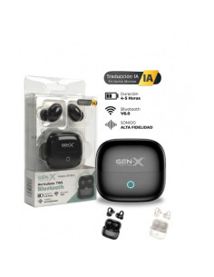 AURICULARES BLUETOOTH CON TRADUCCION CON IA BT8412 NEGRO